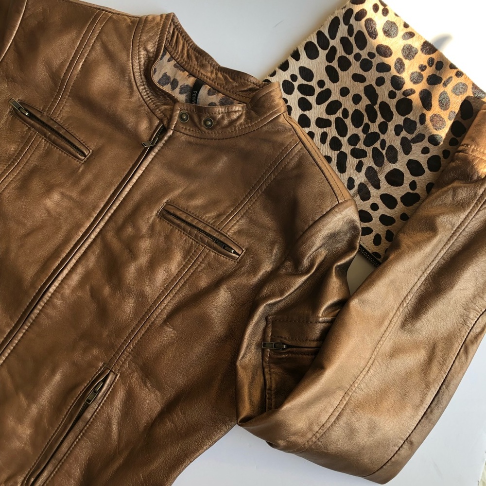 Bronze Leather Jacket by Pow Wow